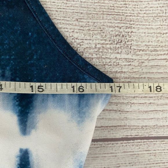 Women’s tie dye tank top maxi dress blue & white sz L women - Picture 7 of 9